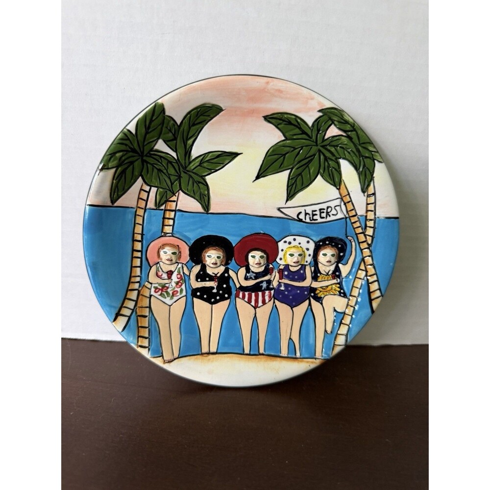 Janis Joplin Funseekers "The Girls Cheers" Decorative Plate Westland 2003